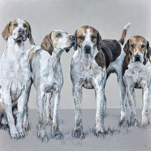 The Berkeley Four by Vicky Palmer - Original Painting on Stretched Canvas